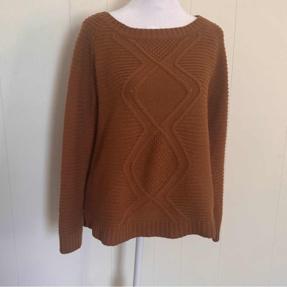 Pink Rose Caramel Colored Sweater